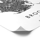 Poster Brooklyn New York Minimal moderne Circle Street Ca (Coin)