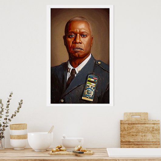 Poster Brooklyn Nine Raymond Holt Portrait Imprimer F (Cuisine)