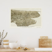 Poster Brooklyn, NY Carte panoramique - 1897 (Cuisine)