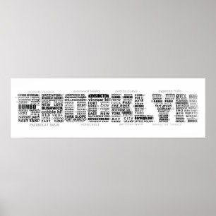 Poster Brooklyn NY Design de typographie