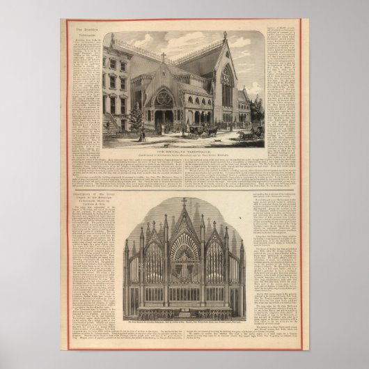 Poster Brooklyn Tabernacle Grand orgue construit (Devant)