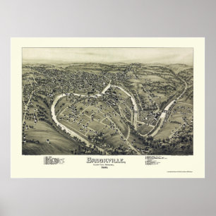 Poster Brookville, PA Carte panoramique - 1895