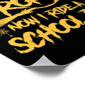 Poster Broom Broke Ride A School Bus Driver Halloween (Coin)