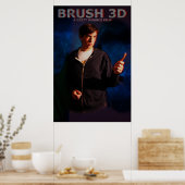 Poster Brosse 3D (Cuisine)