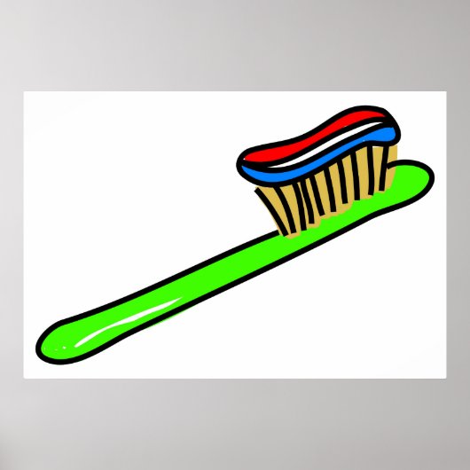 Poster Brosse à dents (Devant)