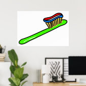Poster Brosse à dents (Bureau à domicile)