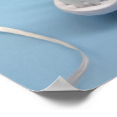 Poster Brosse à dents, dentifrice et soie dentaire. (Coin)