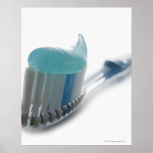 Poster Brosse à dents et dentifrice