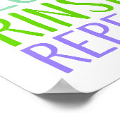 Poster Brosse, Floss, Rince, Répéter (Coin)