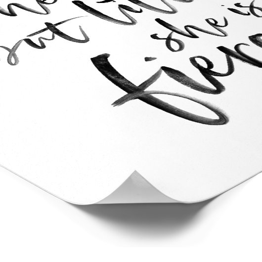 Poster Brosse Script Petit Mais Fierce William Shakespear (Coin)