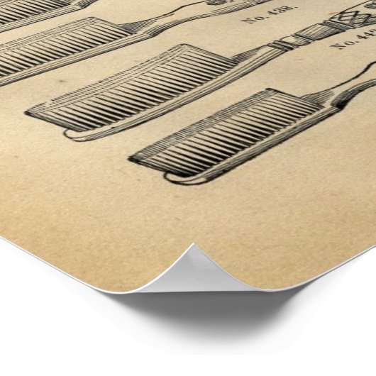 Poster Brosses à dents vintages (Coin)