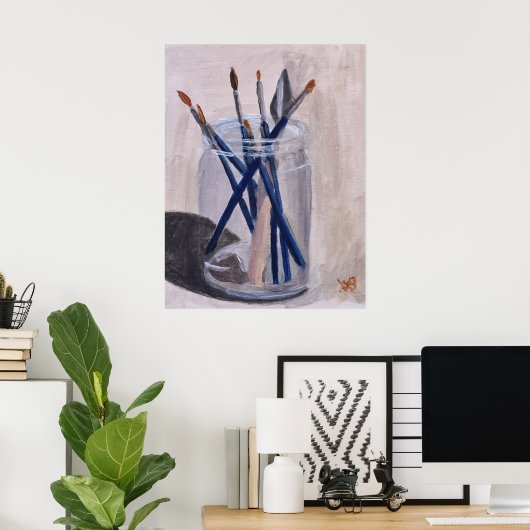Poster Brosses à peindre (Bureau à domicile)
