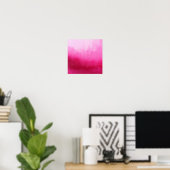 Poster Brosses à peinture d'aquarelle fuchsia moderne (Bureau à domicile)