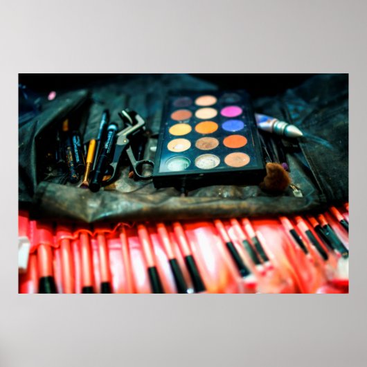 Poster Brosses de maquillage (Devant)