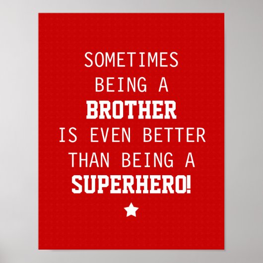 Poster Brother Better than Superhero (Devant)
