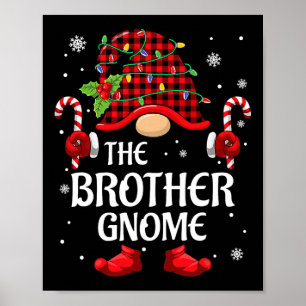 Poster Brother Gnome Correspondant Noël PJS Pour La Famil