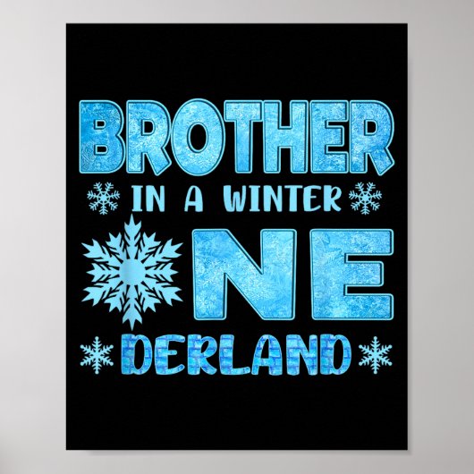 Poster Brother In A Winter Onederland Bday Girl Sweet Sno (Devant)
