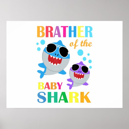 Poster Brother Of The Baby Shark Birthday (Devant)