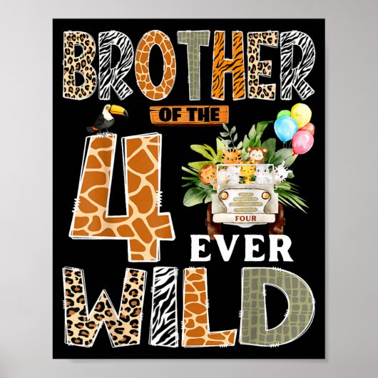 Poster Brother Of The Four Ever Wild Safari 4th Birthday (Devant)