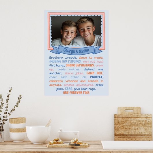 Poster Brothers Coeur toucher & sentimental Photo Imprime (Cuisine)