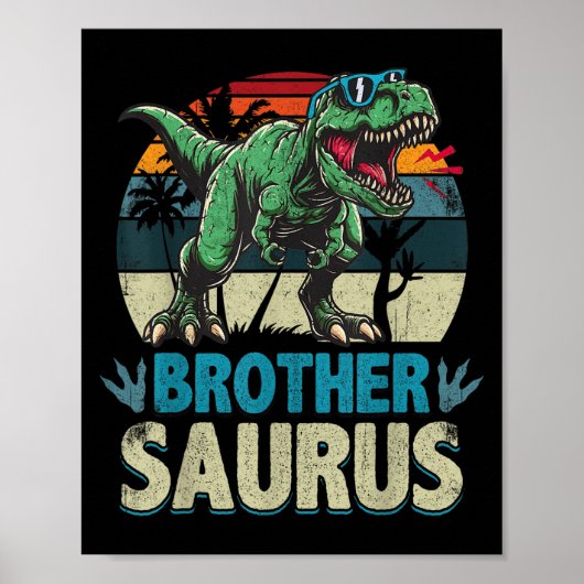 Poster Brothersaurus T Rex Dinosaur Brother Famille Sauru (Devant)