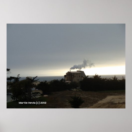 Poster Brouillard côtier et fumée (Devant)