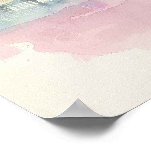 Poster Brouillard de levage | Dans Les Pastels Soft (Coin)