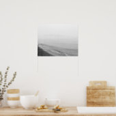 Poster Brouillard et pluie s'installent le long du rivage (Cuisine)