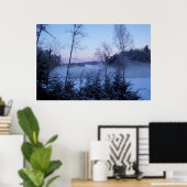 Poster Brouillard matinal à travers le lac (Bureau à domicile)