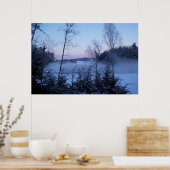 Poster Brouillard matinal à travers le lac (Cuisine)