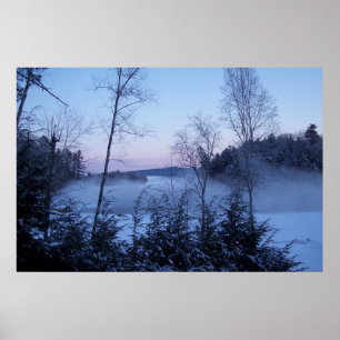 Poster Brouillard matinal à travers le lac