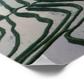 Poster Brouillard matinal au-dessus des champs de riz (Coin)