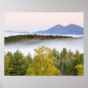 Poster Brouillard matinal et les Percy Peaks vus depuis l