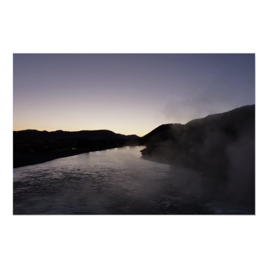 Poster Brouillard matinal sur la rivière Jackson à Grand  (Devant)