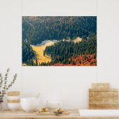 Poster Brouillard roulant sur un champ d'automne solitair (Cuisine)