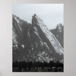 Poster Brouillard sur les Flatirons de Boulder