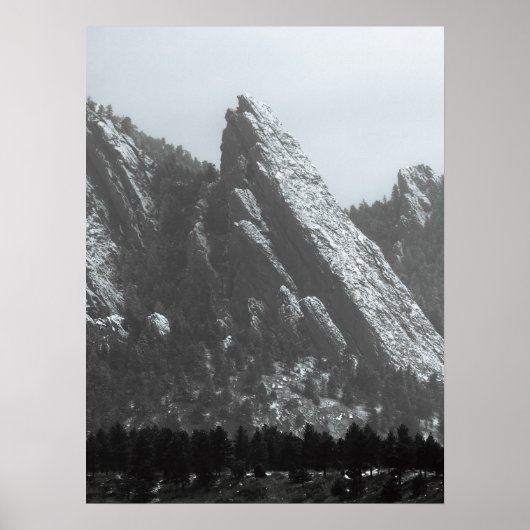 Poster Brouillard sur les Flatirons de Boulder (Devant)