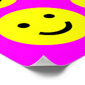 Poster Brouillard - Sur Magenta Rose (Coin)