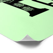 Poster Brouille de lettre monogramme du scarabée de coule (Coin)