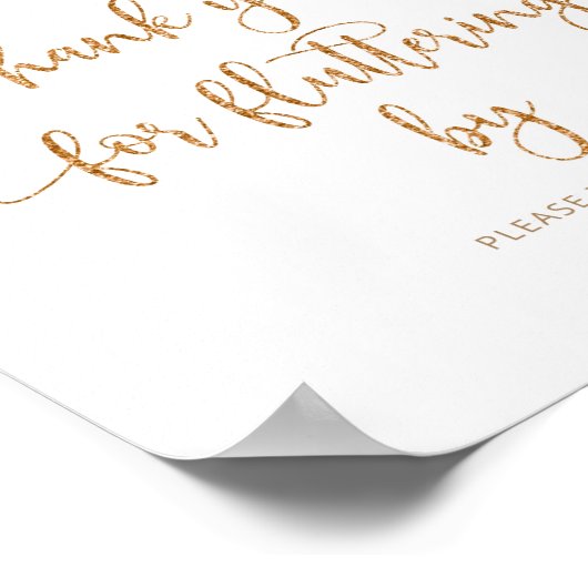 Poster Brouille Merci papillon en or pour flutter par (Coin)