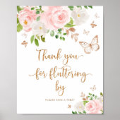 Poster Brouille Merci papillon en or pour flutter par (Devant)