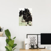Poster Brouillons de Pinto au travail (Bureau à domicile)