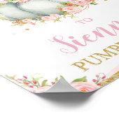 Poster Broussailler Floral Citrouille Anniversaire Citrou (Coin)