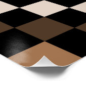 Poster Brown À damiers noir En vichy Motif (Coin)