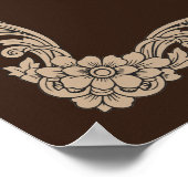 Poster Brown and Cream Vintage Baroque Wedding Welcome (Coin)