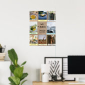Poster Brown Back & Light Color Note Vision Board (Bureau à domicile)