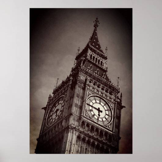 Poster Brown Big Ben Art Photographie (Devant)