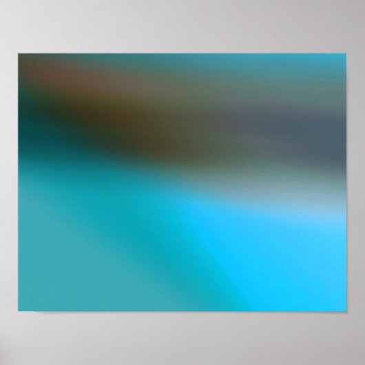 Poster Brown bleu turquoise et gris #2 Abstrait moderne (Devant)