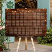 Poster Brown Bois Éclairage 26 Tables Siège Mariage