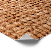 Poster Brown burlap posé sur une feuille blanche. dossier (Coin)